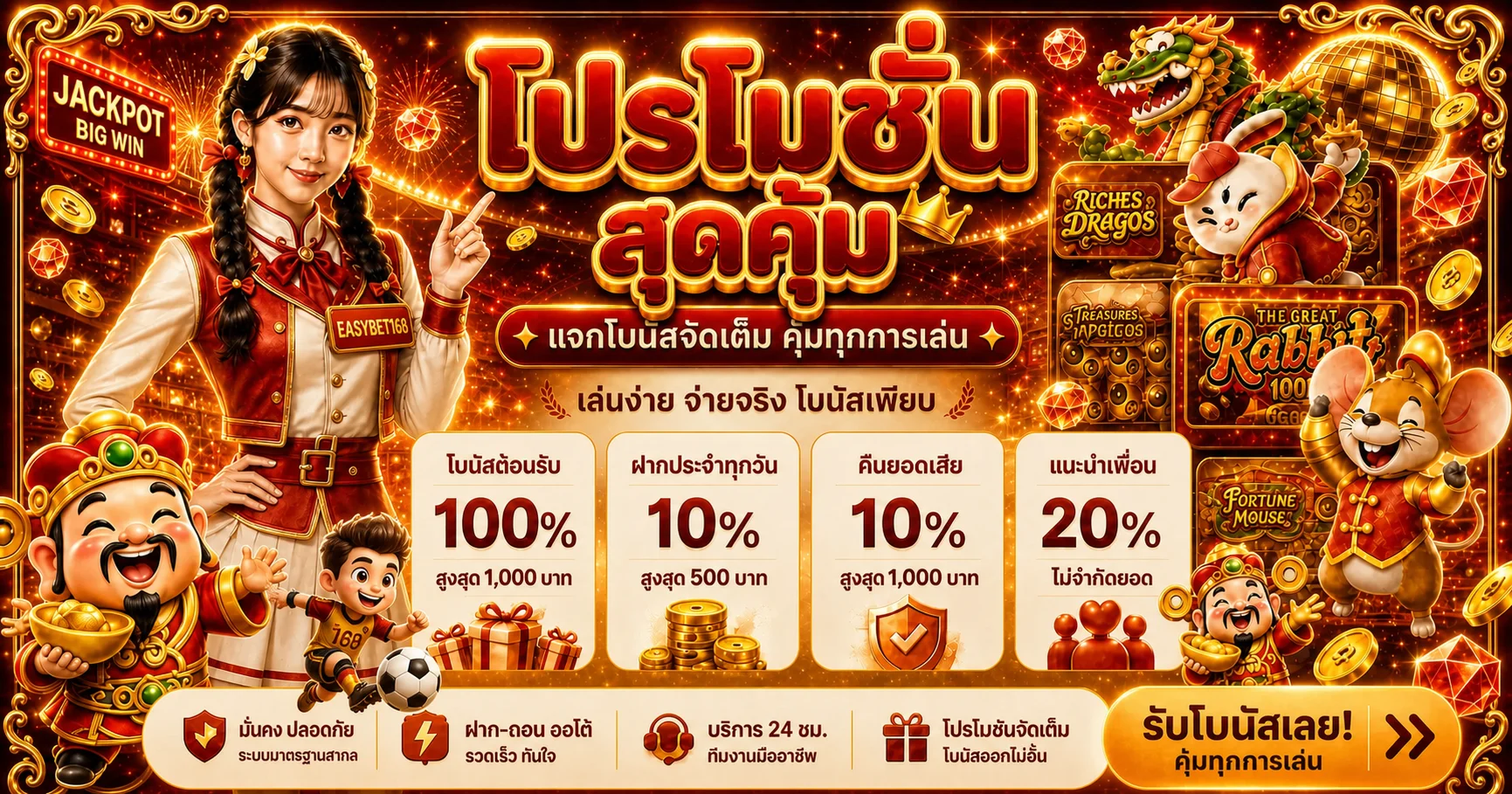 โปรโมชั่นแนะนำ easybet168